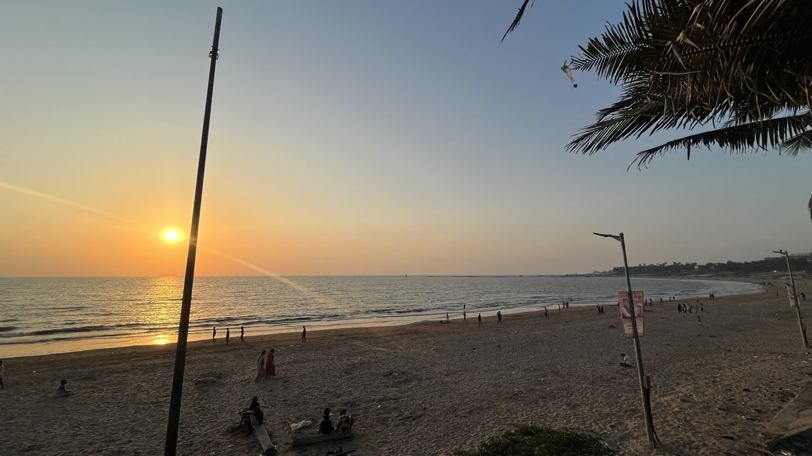 Sunset over Madh beach